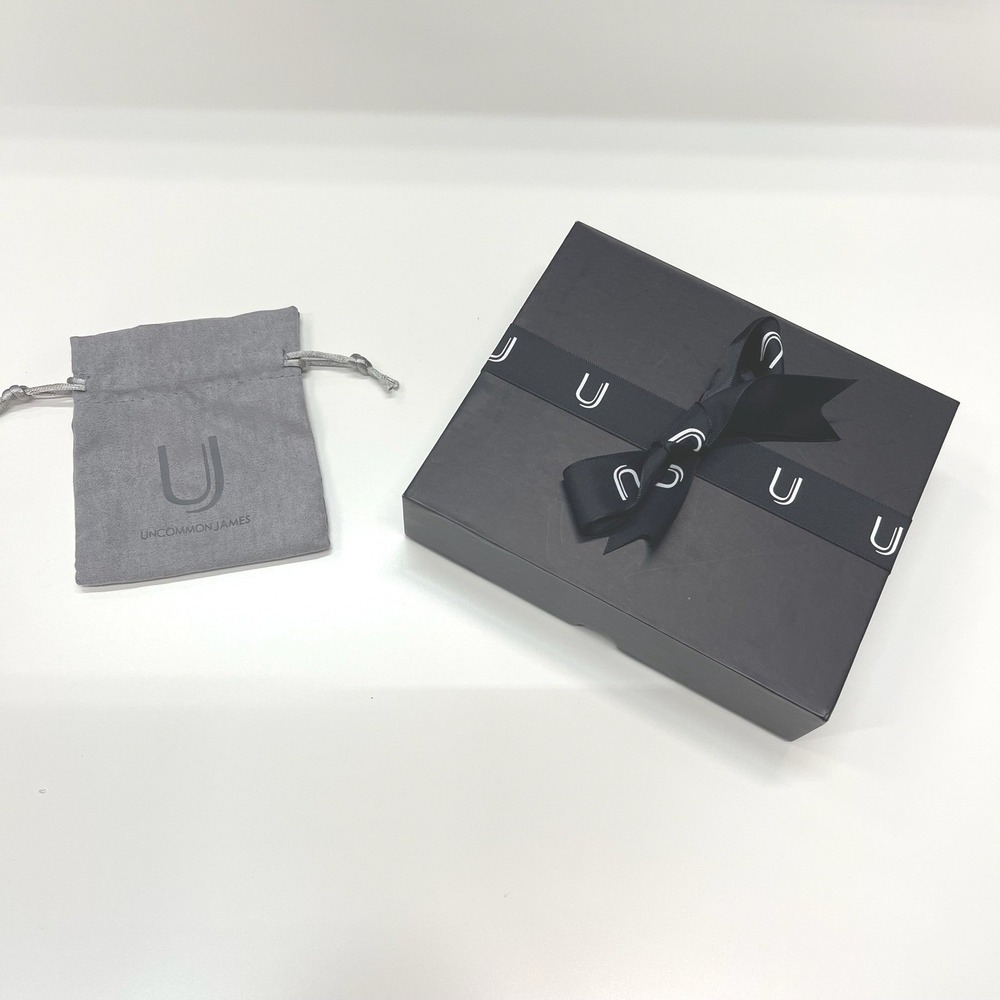 Uncommon James Jewelry Packaging Set‎ Black Gift Box Ribbon 4 Drawstring Pouches